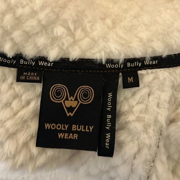 Wooly Bully Wear SZM Brown distressed suede vest sherpa lined boho western retro - Picture 6 of 8